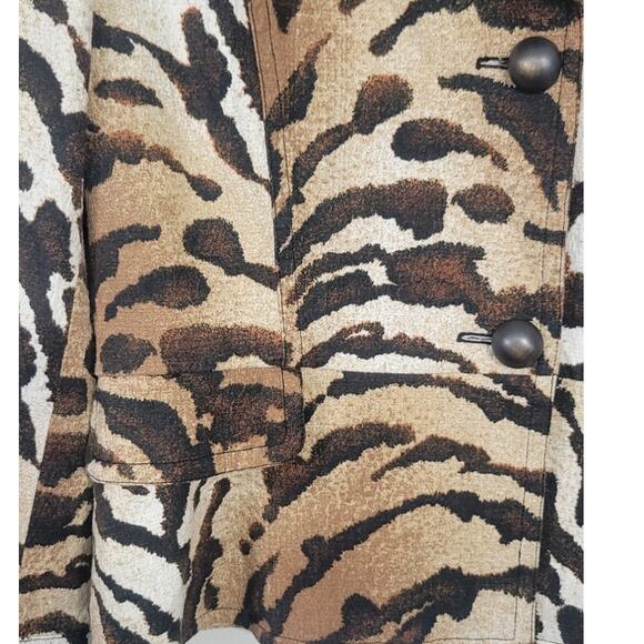Anthracite Anthropologie Jacket Womens Size X-Large Cheetah Print 2 Button NWOT - Picture 7 of 11